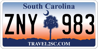 SC license plate ZNY983