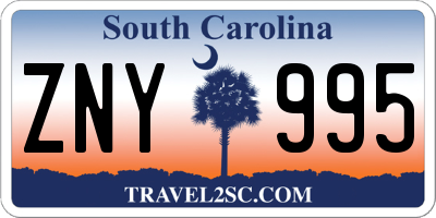 SC license plate ZNY995