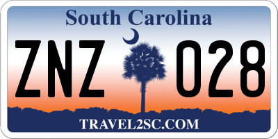 SC license plate ZNZ028