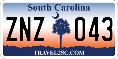 SC license plate ZNZ043