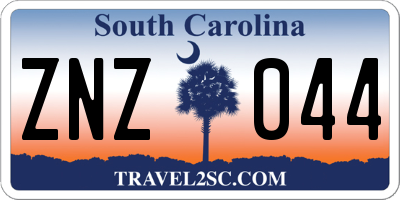 SC license plate ZNZ044