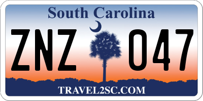 SC license plate ZNZ047