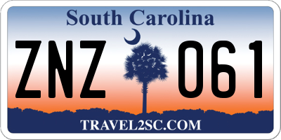 SC license plate ZNZ061