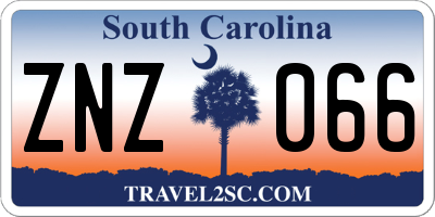 SC license plate ZNZ066