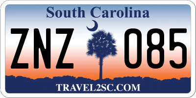 SC license plate ZNZ085