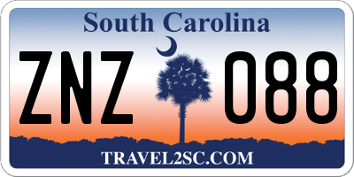 SC license plate ZNZ088