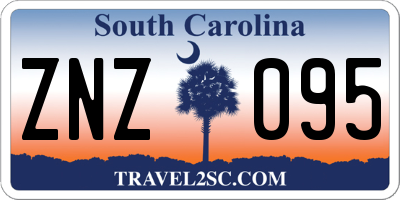 SC license plate ZNZ095