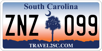 SC license plate ZNZ099