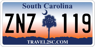SC license plate ZNZ119