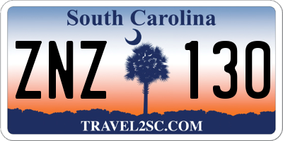 SC license plate ZNZ130