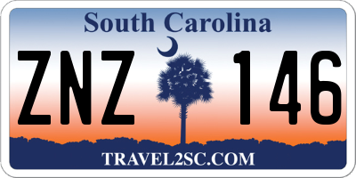 SC license plate ZNZ146