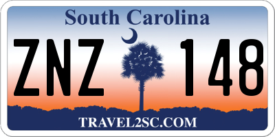 SC license plate ZNZ148
