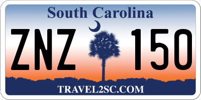 SC license plate ZNZ150