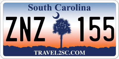 SC license plate ZNZ155