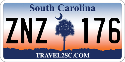 SC license plate ZNZ176