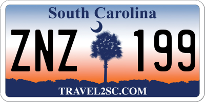 SC license plate ZNZ199