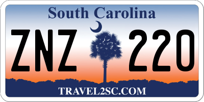 SC license plate ZNZ220