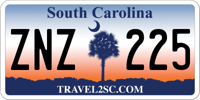 SC license plate ZNZ225