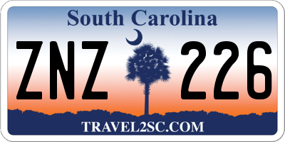 SC license plate ZNZ226
