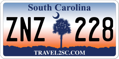 SC license plate ZNZ228