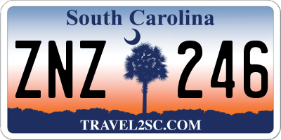SC license plate ZNZ246