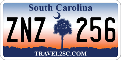 SC license plate ZNZ256