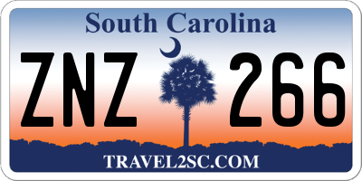 SC license plate ZNZ266