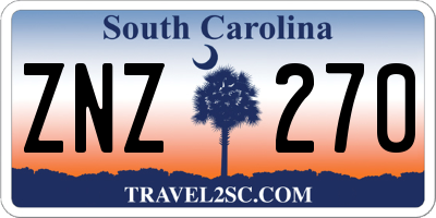 SC license plate ZNZ270