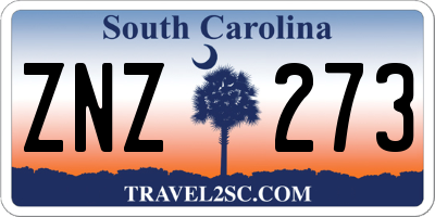 SC license plate ZNZ273