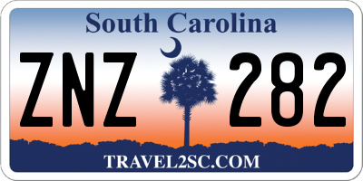 SC license plate ZNZ282