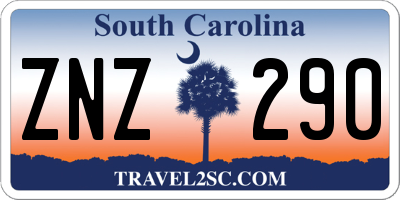 SC license plate ZNZ290