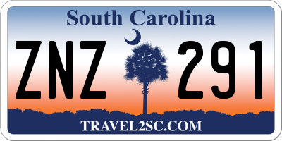SC license plate ZNZ291