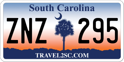 SC license plate ZNZ295