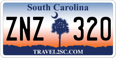 SC license plate ZNZ320