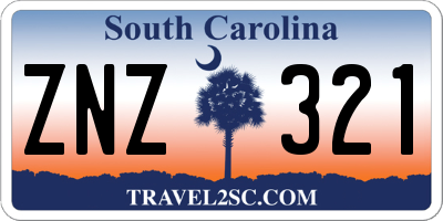SC license plate ZNZ321