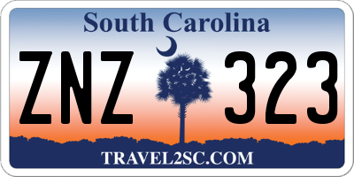 SC license plate ZNZ323