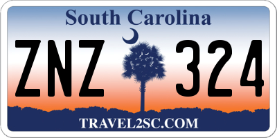 SC license plate ZNZ324