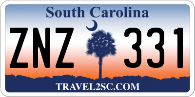 SC license plate ZNZ331