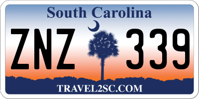 SC license plate ZNZ339