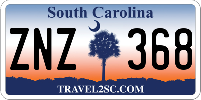 SC license plate ZNZ368