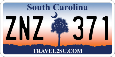 SC license plate ZNZ371