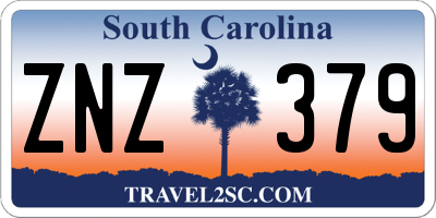 SC license plate ZNZ379