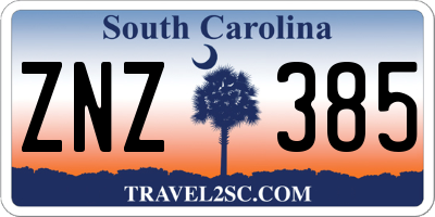 SC license plate ZNZ385