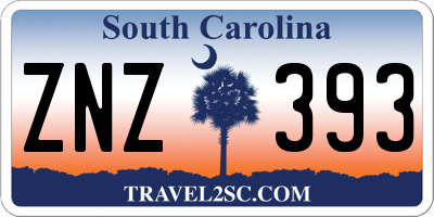 SC license plate ZNZ393