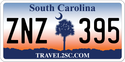 SC license plate ZNZ395
