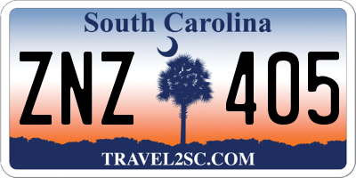 SC license plate ZNZ405