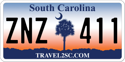 SC license plate ZNZ411