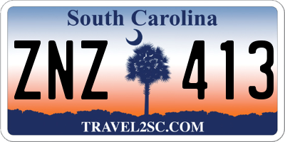 SC license plate ZNZ413