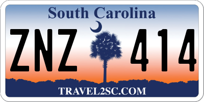 SC license plate ZNZ414