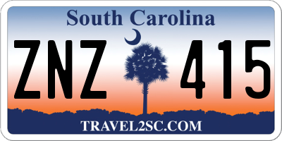SC license plate ZNZ415